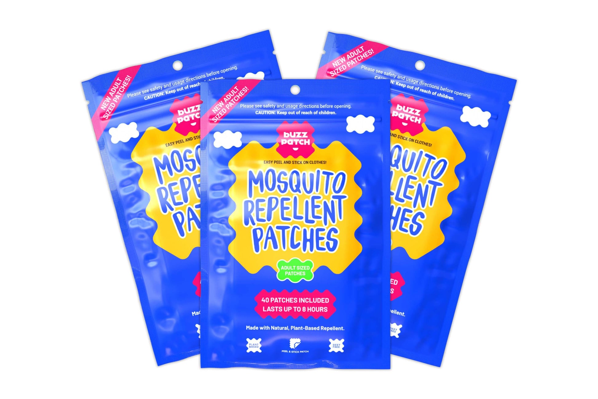 Buzz Patch Mosquito Repellent Adult 3 Packs