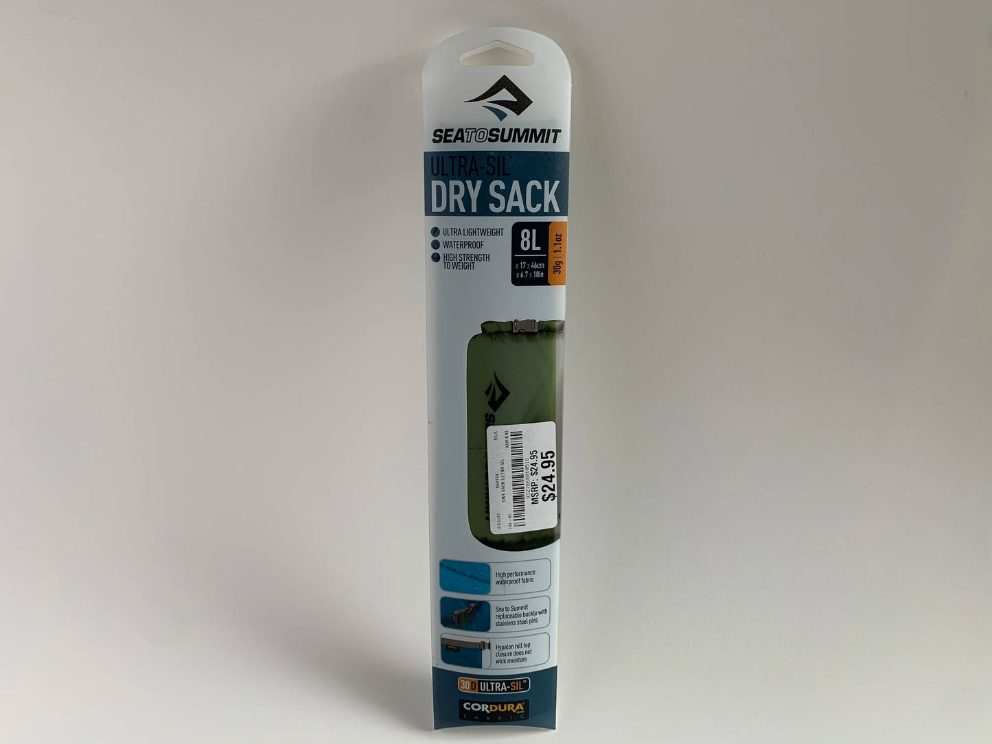 Sea to Summit Ultra-Sil Dry Sack 8 Liter Kiwi Green Sleeve