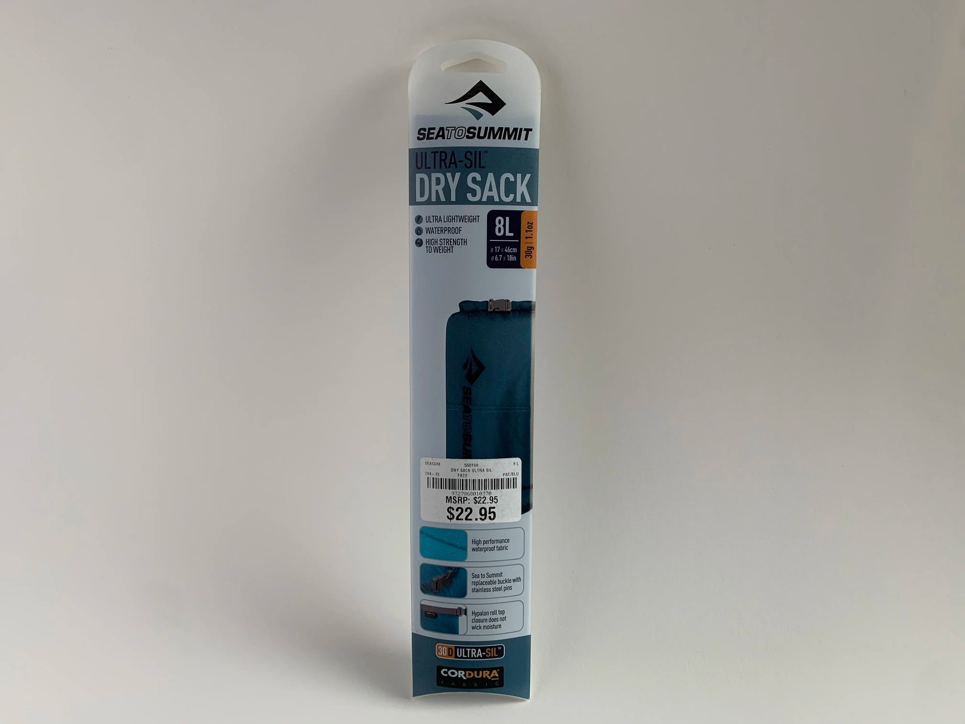 Sea to Summit Ultra-Sil Dry Sack 8 Liter City Pacific Blue Sleeve